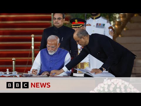 納倫德拉-莫迪宣誓就任印度第三任總理 | BBC News (Narendra Modi sworn in as India’s prime minister for third term | BBC News)