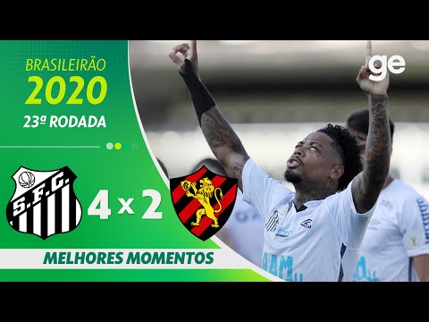 SANTOS 4 X 2 SPORT | MELHORES MOMENTOS | 23ª RODADA BRASILEIRÃO 2020 | ge.globo