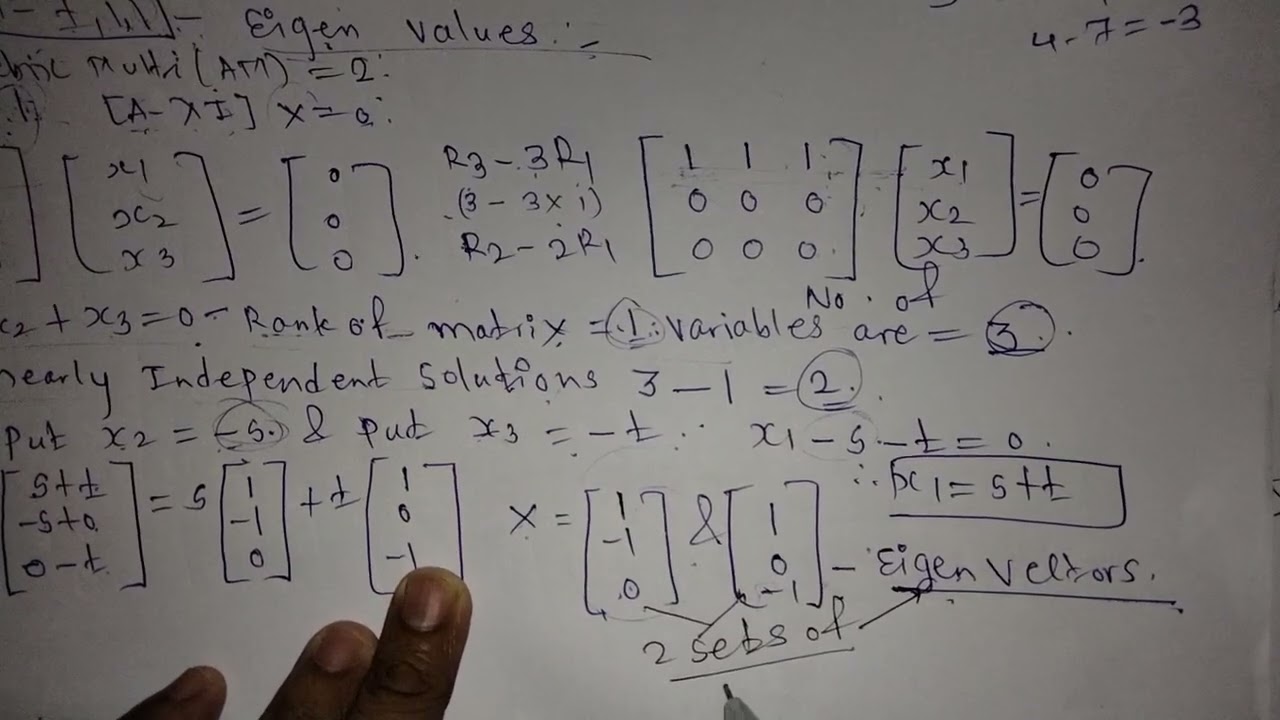 Algebraic multiplicity and geometric multiplicity|Matrices| #m4 #engineeringmathematics #inhindi