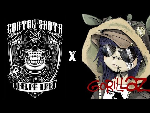 Cartel de Santa X Gorillaz - Clint Eastwood X Bombos y Tarolas