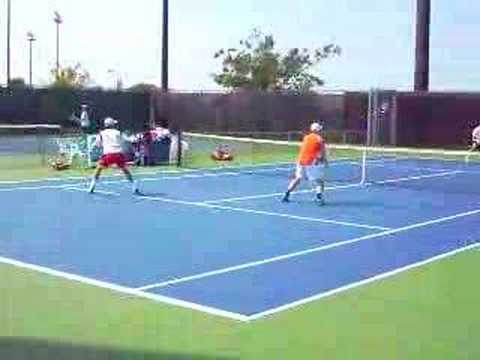 Paul Hanley and Kevin Ulyett play doubles