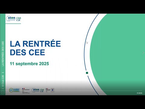 La rentrée des CEE