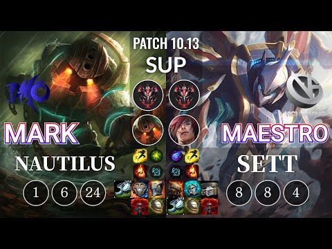 DMO Mark Nautilus vs VG Maestro Sett Sup - KR Patch 10.13