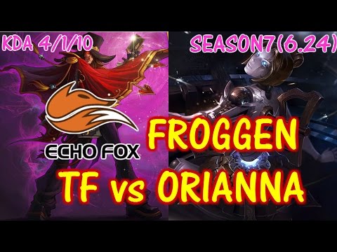 ECHO FOX Froggen TF vs Orianna / Solo Ranked full replay game【LOL NA】【Pro Replay Game】