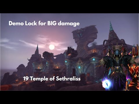 Demonology Warlock  19+ Temple of Sethraliss run in TIME!! Bursting, Fortified, Volcanic!