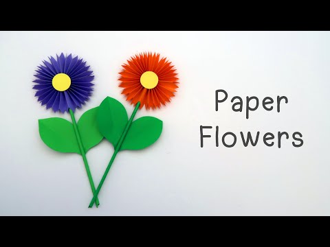 Paper Flowers - Kids Craft - Paper Art - DIY - Origami - Happy Craftsman