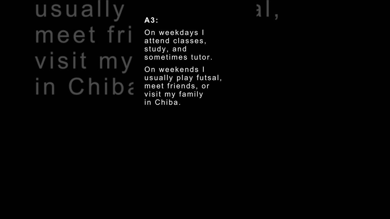 35. IELTS Speaking Part1: Daily Routine｜バンド6.5解答例 #shorts