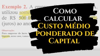 Custo de Capital| Como calcular CMPC.