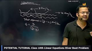 Solving Boat and Stream Problems | Linear Equations | Class 10 Maths | CBSE NCERT|Potential Tutorial