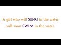 A Girl Who Will SING In The Water Will Soon Swim In The Water