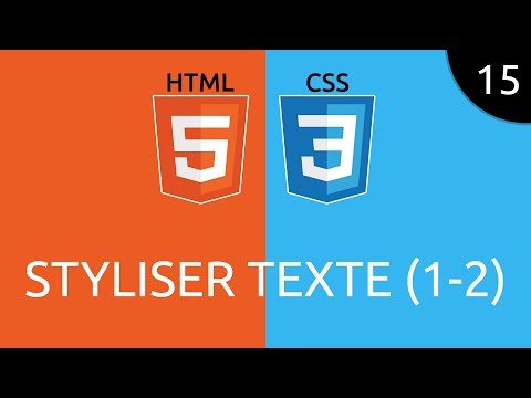 HTML CSS 15 styliser texte 1 2