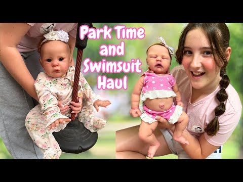 BABY MIMI'S SWIMSUIT HAUL & PLAYTIME AT THE PARK FOR NATALIE