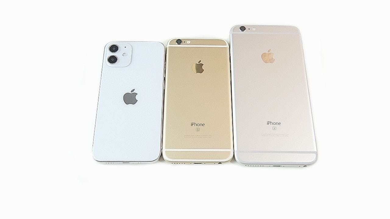 iPhone 12 Mini vs iPhone 6S vs iPhone 6S Plus Size Comparison