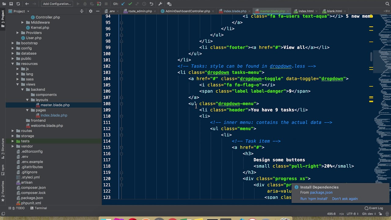 Xây dựng Blog cá nhân bằng laravel - Bài 8 Ghép layouts - P2
