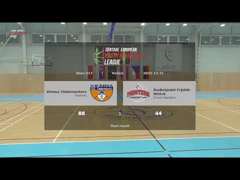CEYBL U17, 21. 12. 2025, Vienna Timberwolves - Basketpoint Frýdek-Místek
