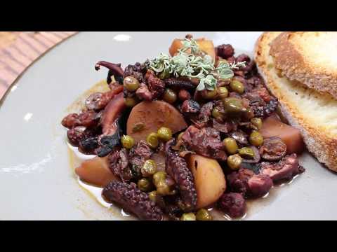 Maltese Cuisine cooks a Meditteranean Octopus Stew