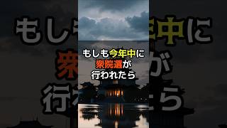 今年中に衆院選が行われたら　#shorts #政治 #衆院選