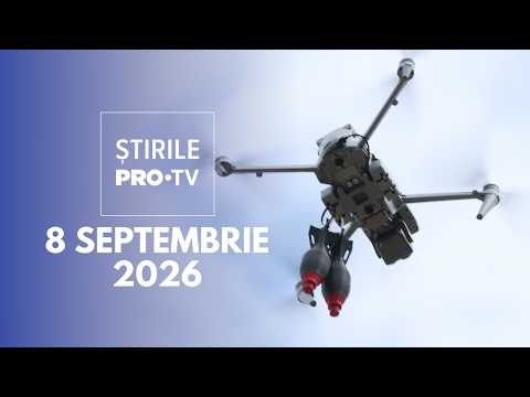 Știrile PRO TV - 8 Septembrie 2026 | O altă dronă în spațiul aerian românesc