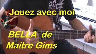 INTRO DE BELLA MAITRE GIMS- TUTO GUITARE FACILE+PARTITION