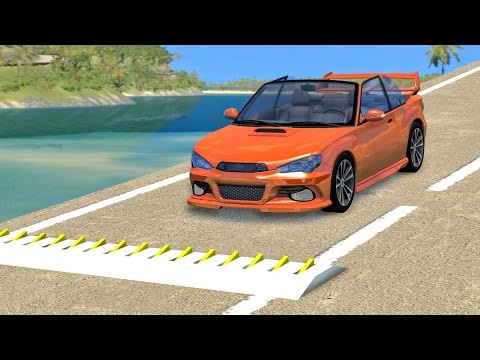 Spike Strip High Speed Crashes #15 – BeamNG Drive