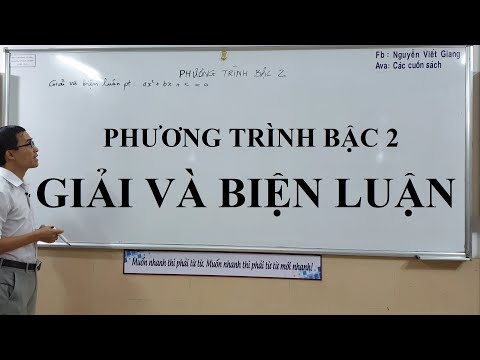 Dia 10 - Capítulo 3 - Giải e biện luận phương trinh bậc 2