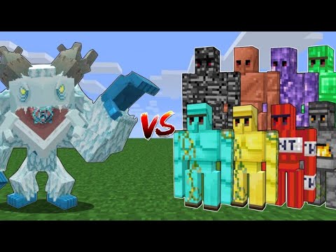 FROSTMAW VS ALL GOLEMS IN MINECRAFT MOBS BATTLE |