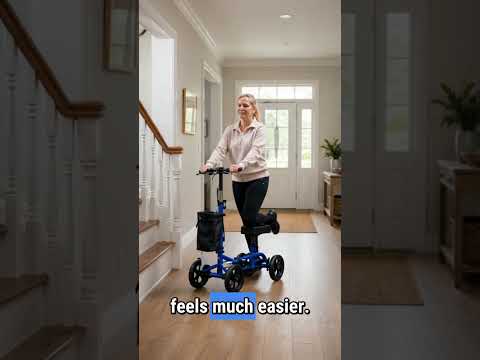 Knee Walker Scooter | All-Terrain Steerable Knee Scooter for Adults | Comfortable Cushion Pad | Adjustable Knee Crutch Alternative for Foot Injuries