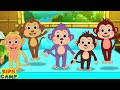 Five Little Monkeys Jumping On The Bed Nursery Rhymes For Kids KidsCamp