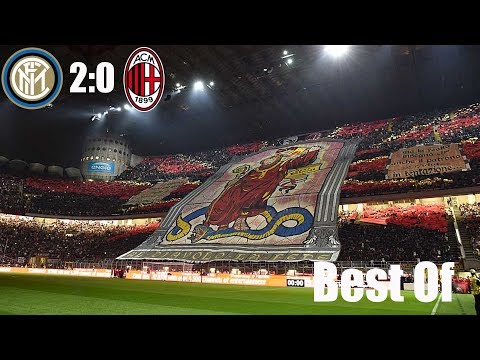 Milan fans with crazy choreography at the Milan Derby(Inter 2:0 AC Milan)