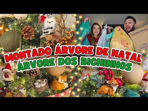 🎄 Setting up the Christmas Tree - Animal Tree - Super cheap and easy "skirt" idea + Tips