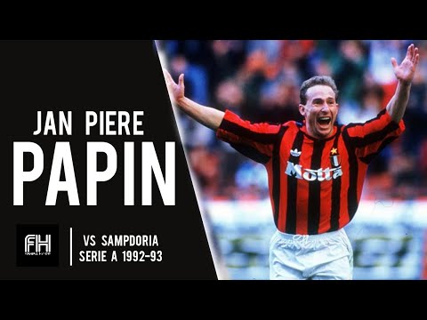 Jan Piere Papin ● Goals and Skills ● AC Milan 4-0 Sampdoria ● Serie A 1992-93