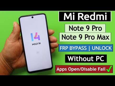 Redmi Note 9 Pro Max Frp Bypass Miui 14 Without PC - Andoid Setup Not Open Solution 2023