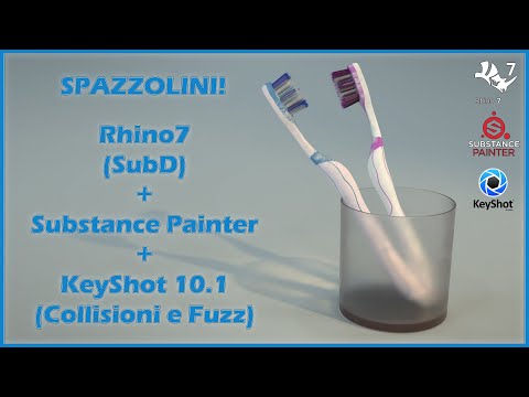 Uno spazzolino da denti con Rhino, Substance Painter e KeyShot