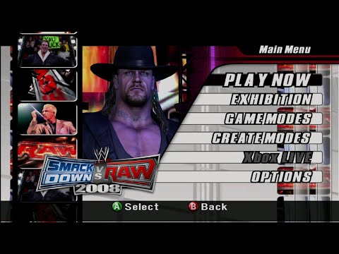 WWE SmackDown! vs RAW 2008 (XBOX 360) HD GamePlay 4/9/22 : X-D SPORTS