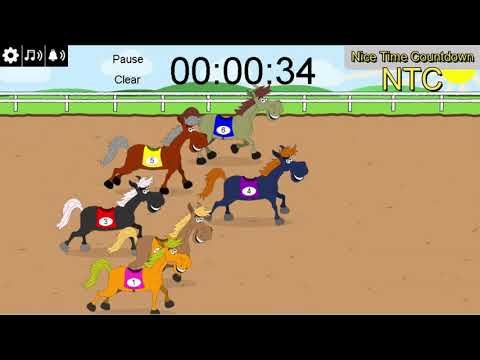 1 Minute Horse Race Timer  countdown timer #stopwatch #timer #cartoon #gaming