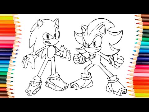 SONIC PRIME vs SHADOW  Coloring Pages / How to color / Draw