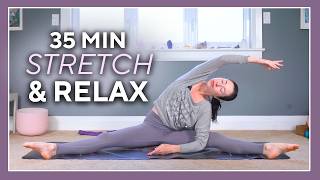 35 min Stretch & Relax Yoga - LAZY YOGA DEEP STRETCH