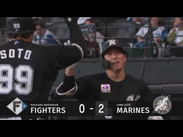 【7回表】ライトへ運んだ!! マリーンズ・角中勝也 ソロホームランでリードを広げる!!  2024年10月13日 北海道日本ハムファイターズ 対 千葉ロッテマリーンズ