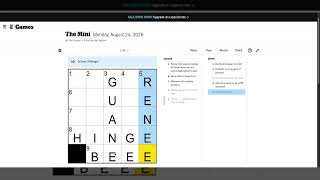NYT Mini Crossword 8/24/26