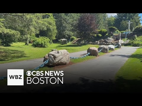 Massachusetts shrine has giant rosary made of boulders and chains