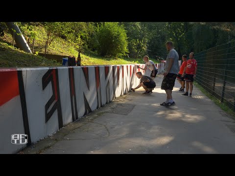 1. FC Union Berlin: Graffiti an der Waldseite