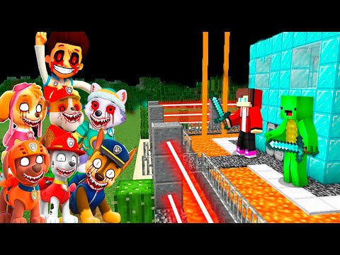 Scary PAW PATROL.EXE vs. Security House in Minecraft Challenge