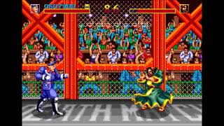 World Heroes (Genesis)- Brocken (Death Match) Playthrough 2/3
