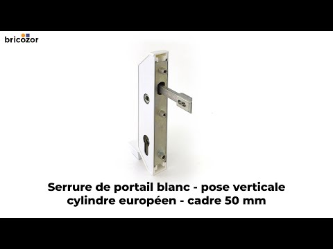 Serrure de portail - pose verticale - cylindre européen TIRARD