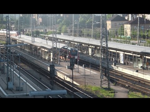 Bamberg Bahnhof [aus der Vogelperspektive] - BR 101 Werbelok - Et 442 - FullHD