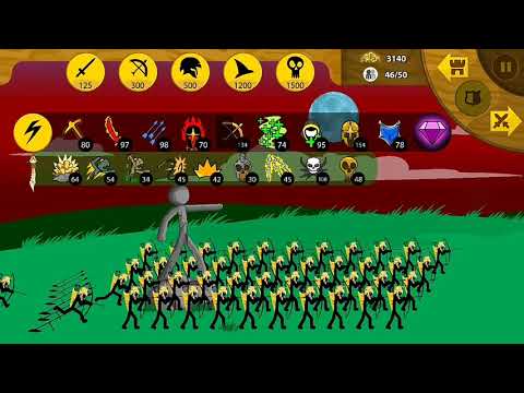 99 Golden Archer VS Woodland Tribe Archidon Stick War Legacy