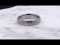 video - Mokume Wedding Band With Scattered Diamonds In 10K Green Gold