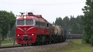 preview picture of video 'Тепловоз М62К-1482  / M62K-1482 with a freight train'