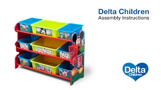 Delta Children 9 Bin Toy Organizer Assembly Video
