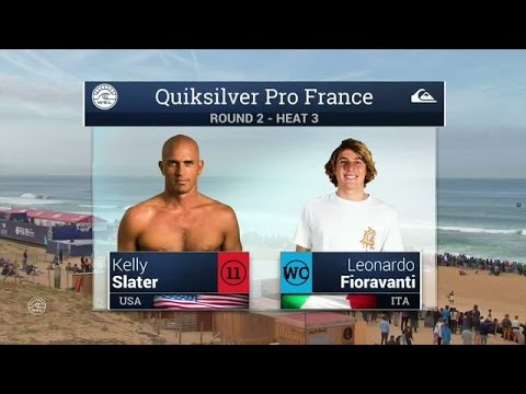 Kelly Slater vs. Leonardo Fioravanti - 2016 Quiksilver Pro France: Round Two, Heat 3
